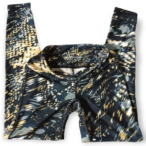 Sweaty Betty Women's The Contour 7/8 Legging in Blue/Yellow Print | XXS